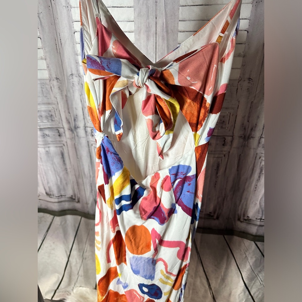 PORTRAIT OF AN ARTIST MIDI DRESS ORANGE - Picture 7 of 10